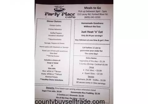 Party Place Cafe Meals TO GO